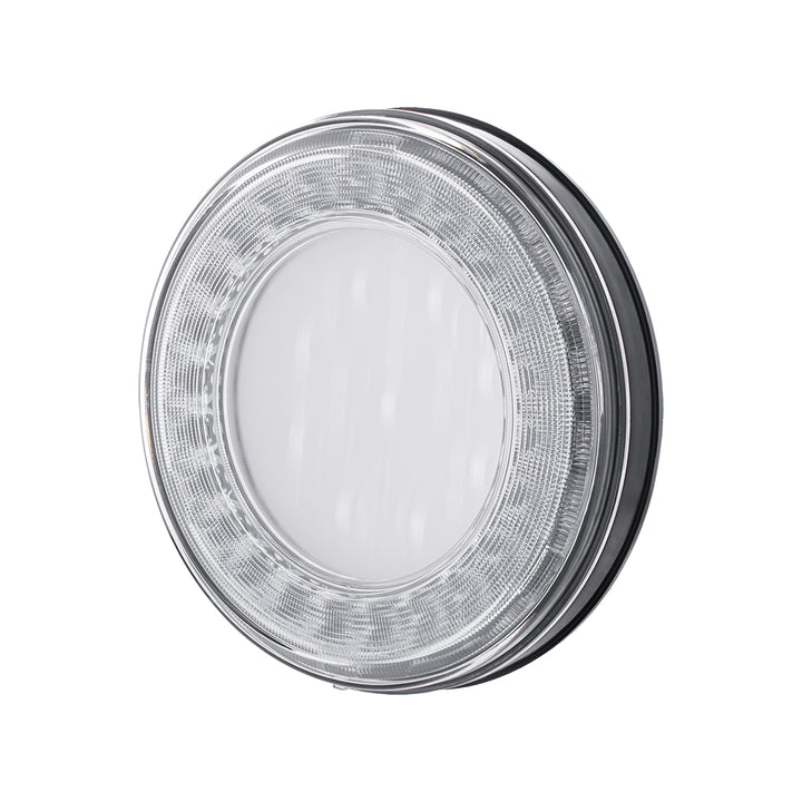 33 LED 4" Round Lumos Light X - Series (Stop, Turn &amp; Tail) - Red LED/Clear Lens
