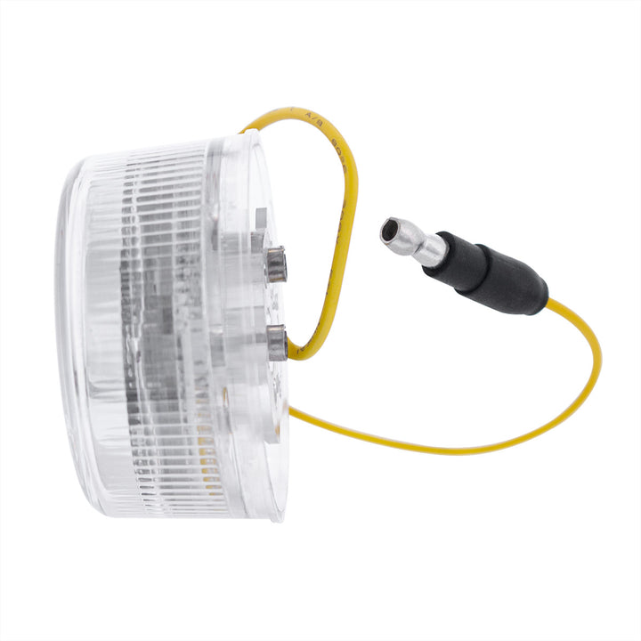 7 LED 2" Round Double Fury Light (Clearance/Marker) - Amber &amp; Red LED/Clear Lens