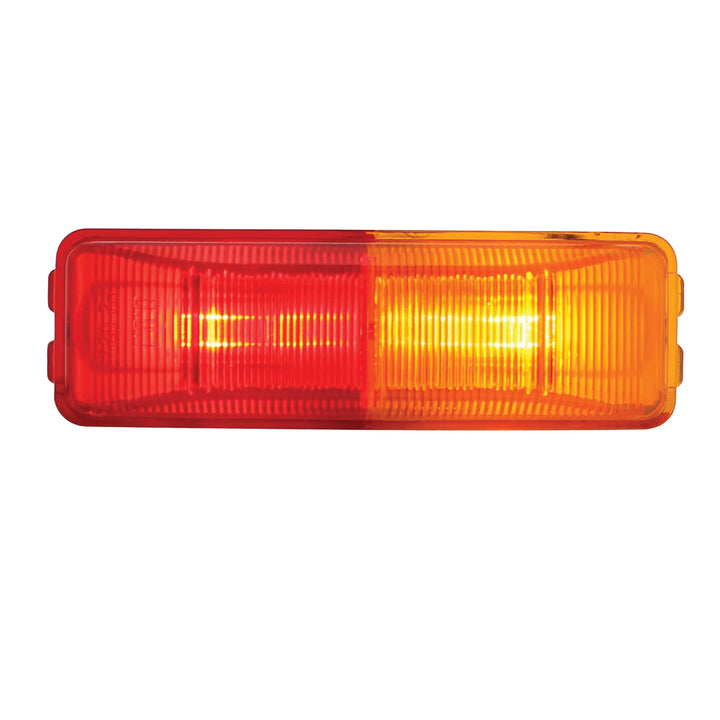 Incandescent Rectangular Fender Mount Light (Clearance/Marker) - Amber &amp; Red Lens