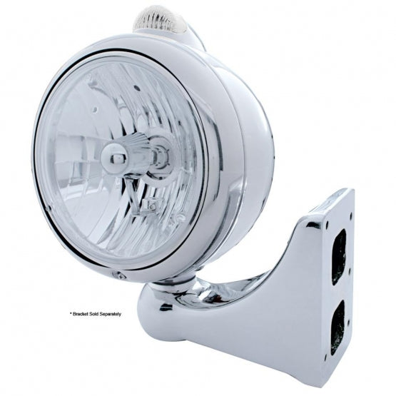 Chrome Guide 682-C Style Headlight Crystal H4 &amp; LED Signal Clear Lens