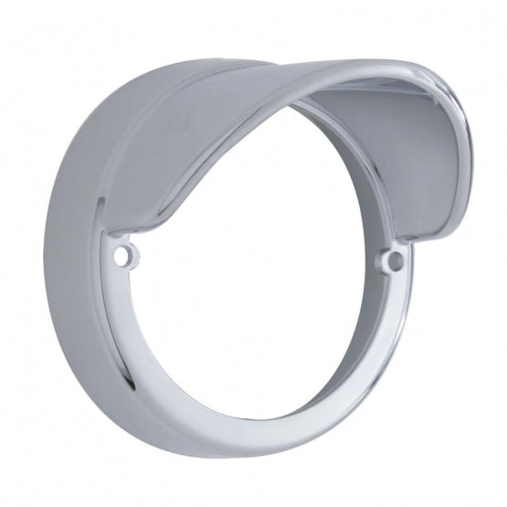 Chrome Plastic Cab Light Bezel With Visor For United Pacific Truck - Lite Style Cab Light