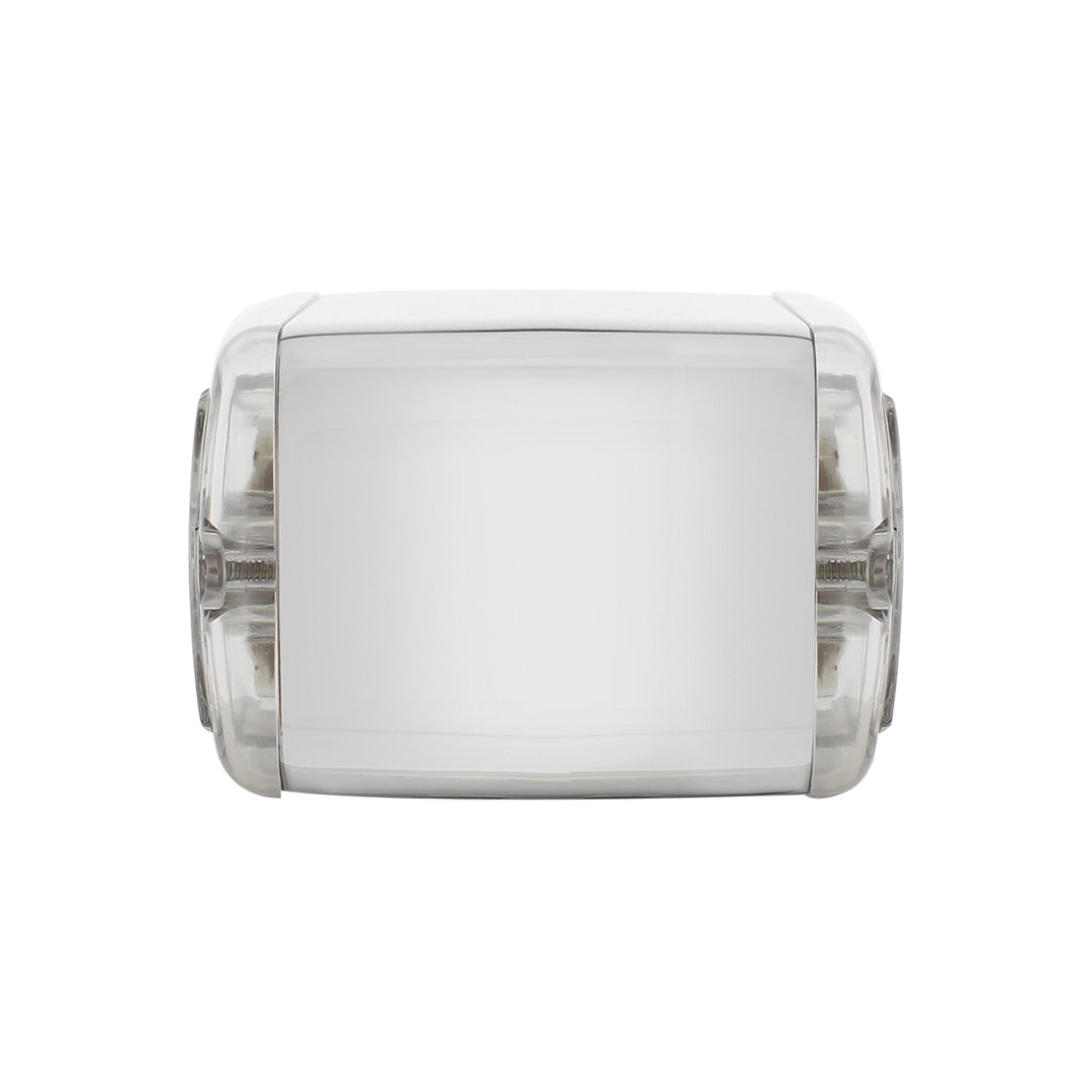 20 LED Dual Function Reflector Double Face Light - Horizontal Mount - Amber &amp; Red LED/Clear Lens