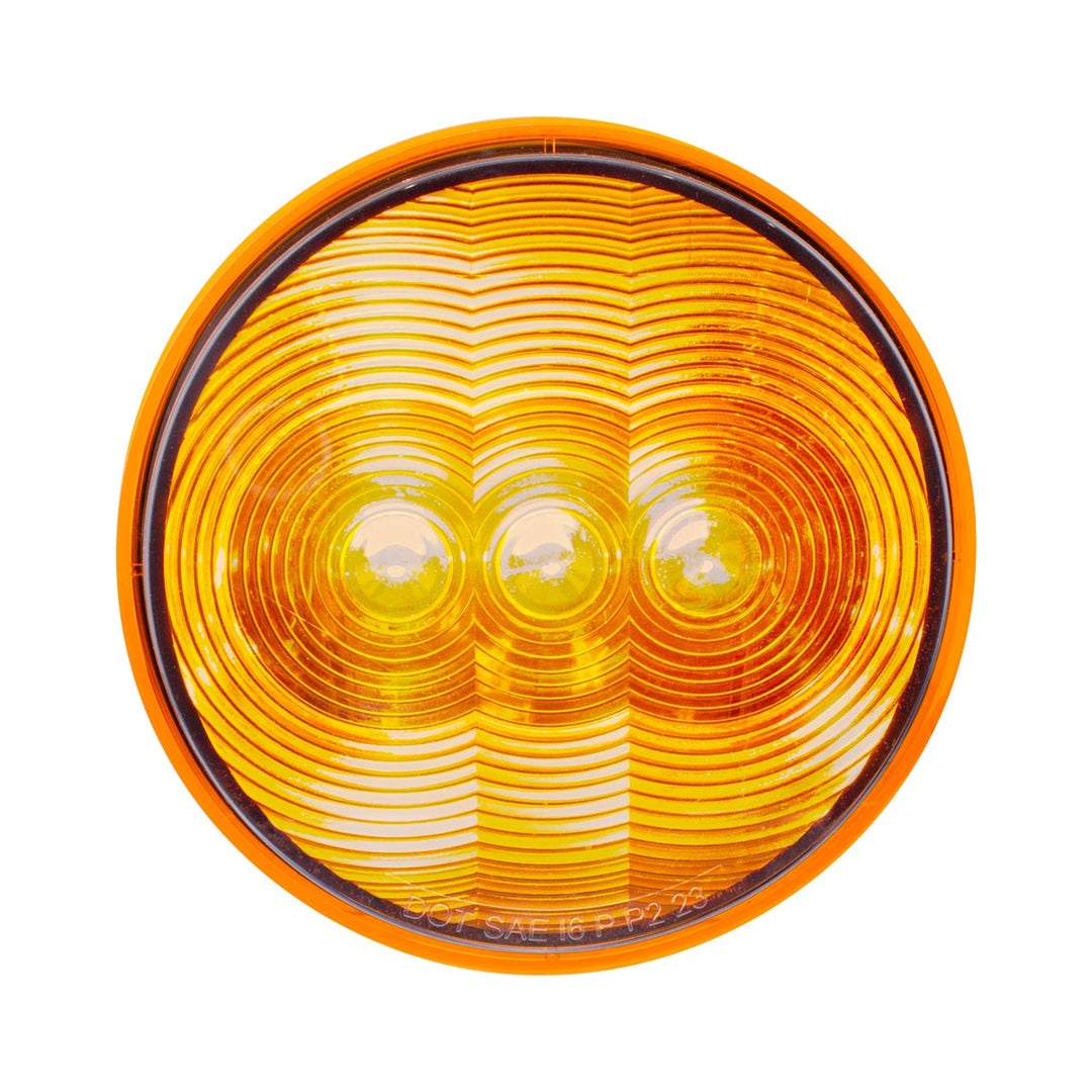 3 LED 4" Round Light(Turn Signal) - Amber LED/Amber Lens