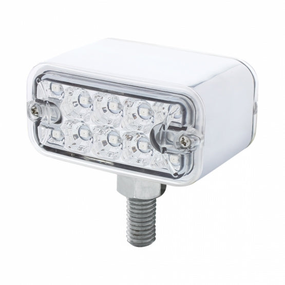 20 LED Dual Function Reflector Double Face Light - T - Mount - Amber &amp; Red LED/Clear Lens