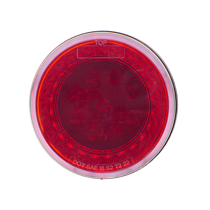 33 LED 4" Round Lumos Light S - Series (Stop, Turn &amp; Tail) - Red LED/Red Lens