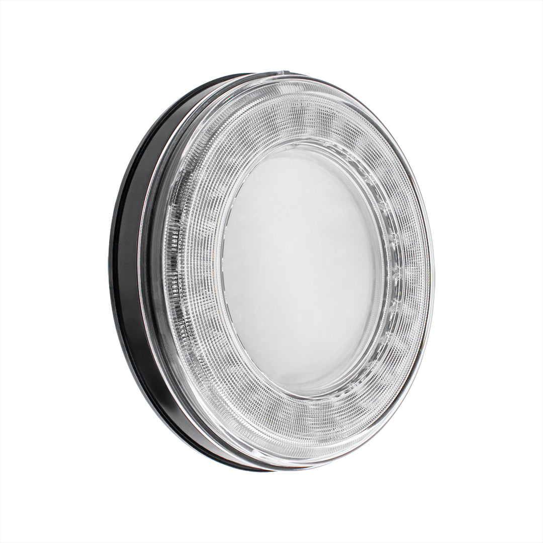 33 LED 4" Round Lumos Light S - Series (Stop, Turn &amp; Tail) - Red LED/Clear Lens