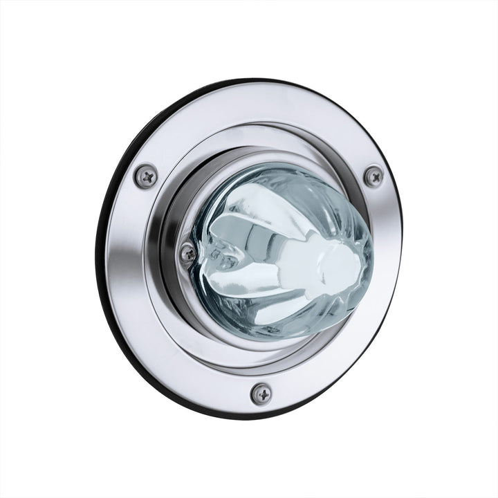 Dual Function Glass Watermelon Sleeper Bunk Kit With 304 Stainless Steel Bezel &amp; LED Bulb - Clear Lens/White LED