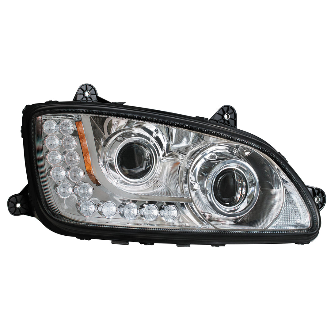 Chrome Projection Headlight Assembly For 2008-2017 Kenworth T660 - Passenger
