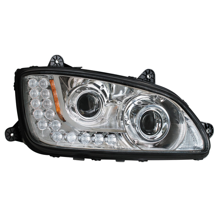 Chrome Projection Headlight Assembly For 2008-2017 Kenworth T660 - Passenger