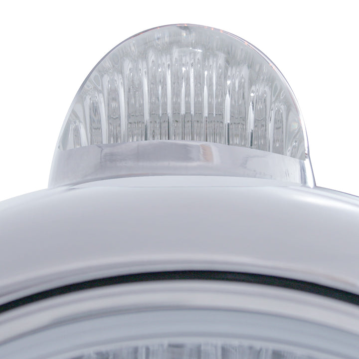 Chrome Guide 682-C Headlight H4 &amp; Dual Mode LED Signal - Clear Lens