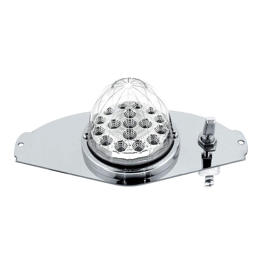 304 Stainless Steel Above Door Dome Light Kit W/ 17 LED Double Fury Watermelon For 2008-2017 FL Cascadia - Red &amp; White LED
