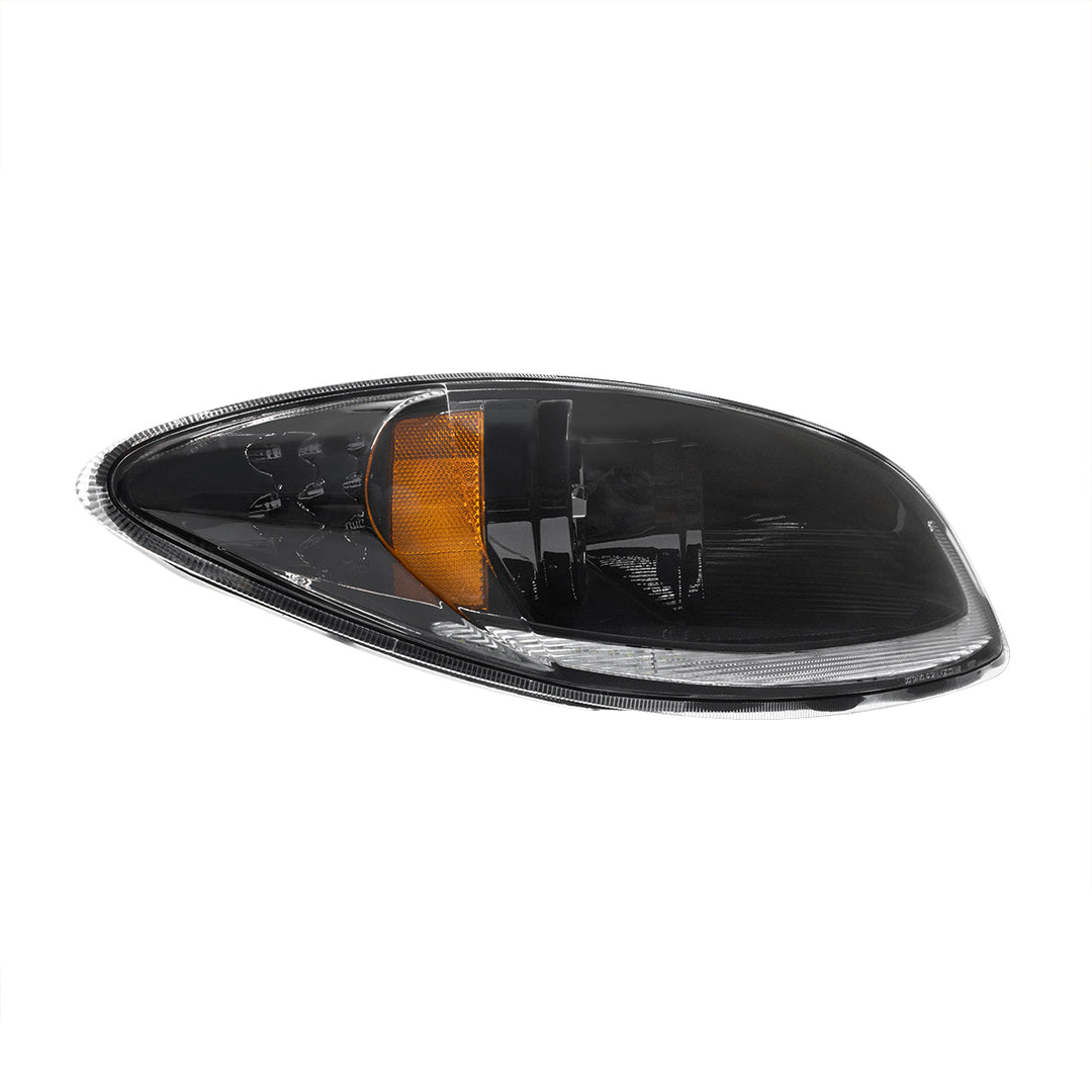 Blackout LED Headlight With LED Light Bar &amp; Turn Signal For 2006-2017 International Prostar - Passenger