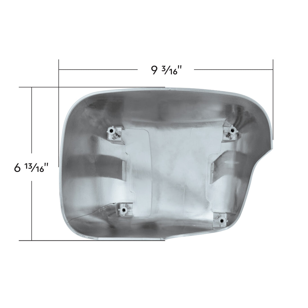 Chrome Plastic Hood Mirror Cover For 2018-2025 Freightliner Cascadia - Passenger