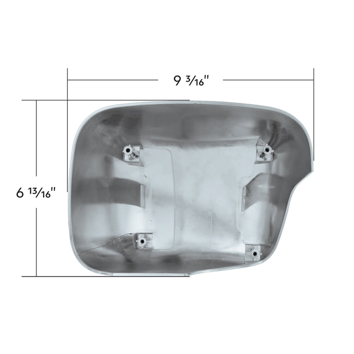 Chrome Plastic Hood Mirror Cover For 2018-2025 Freightliner Cascadia - Passenger