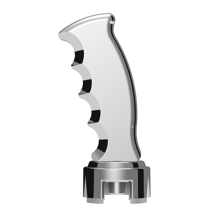Thread-On Pistol Grip Gearshift Knob With Chrome 13/15/18 Speed Adapter - Chrome