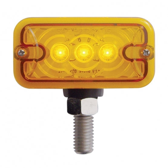 6 LED Double Face Light - T - Mount - Amber &amp; Red LED/Amber &amp; Red Lens