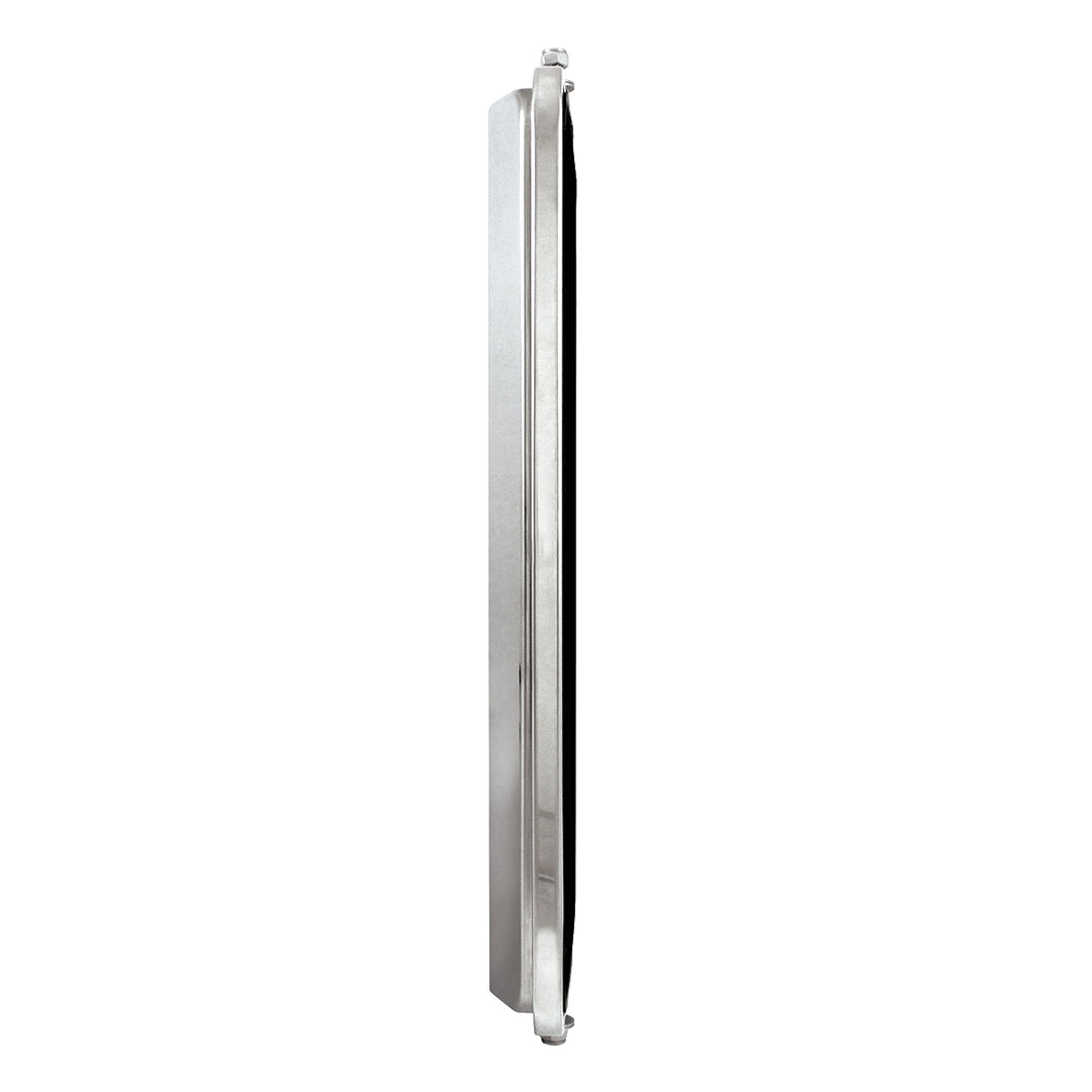 7" x 16" 430 Stainless Steel West Coast Style Mirror With Convex Lower Mirror - Non Heated