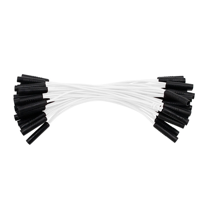 0.180" Bullet Receptacle White Wire Harness With 50 Plugs - 6" Lead (Bulk)