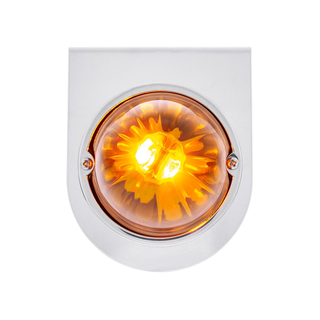UltraBurst Glass Watermelon Light With Stainless Steel Light Bracket Kit - Amber LED/Amber Lens