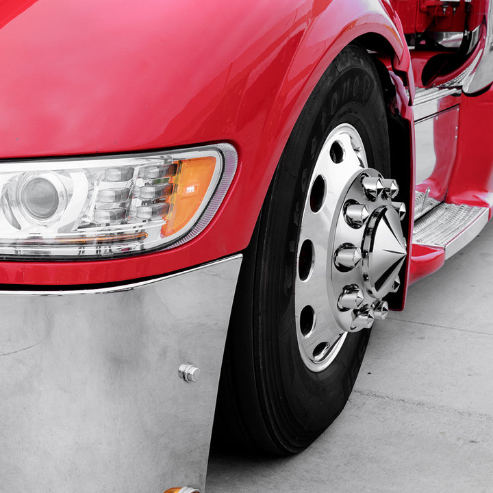 33mm X 2-1/4" Chrome Plastic Pointed Nut Cover - Push-On (Bulk)
