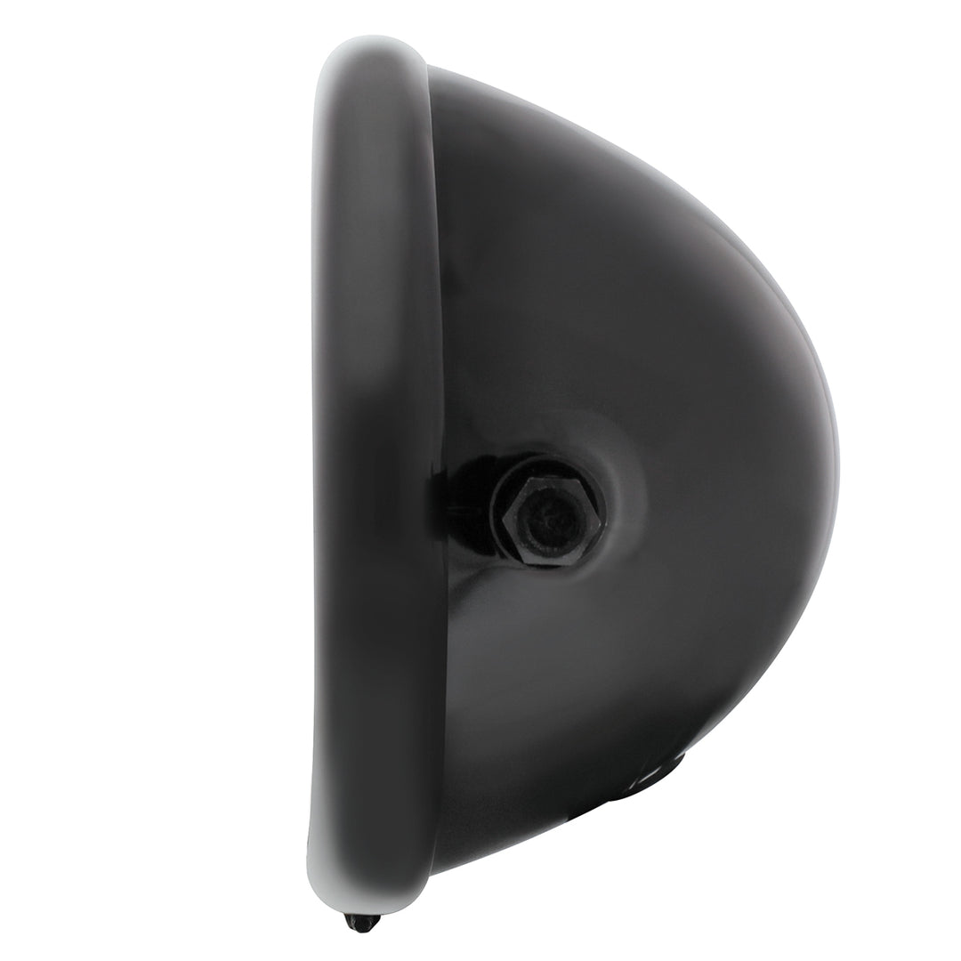 Black 5-3/4" Motorcycle Headlight Housing Only - Side Mount