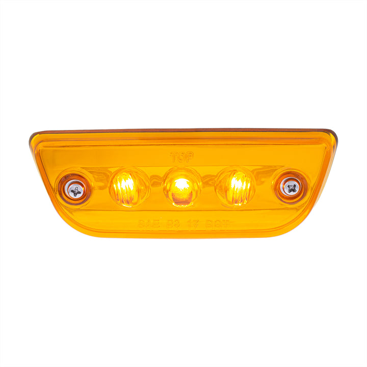 3 LED Cab Light For 2013-2021 Peterbilt 579 &amp; Kenworth T680/T770/T880 - Amber LED/Lens