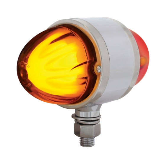 18 LED Dual Function GloLight Double Face Light - Amber &amp; Red LED/Amber &amp; Red Lens