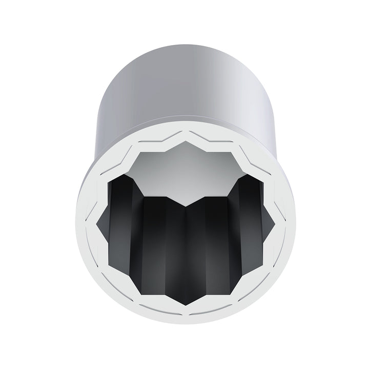 3/4" x 1-1/2" Chrome Plastic Pointed Nut Cover - Push-On