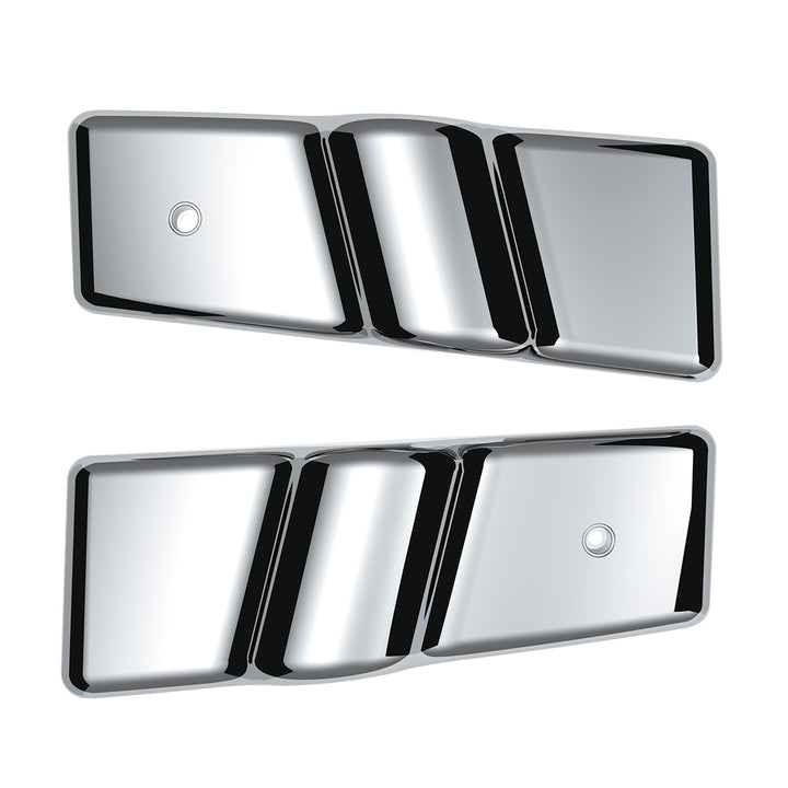 Chrome Plastic Bottom Mirror Post Cover Set For 1996-2010 Freightliner Century (Pair)