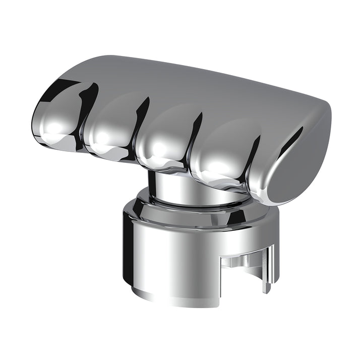 Thread-On T-Shape Gearshift Knob With Chrome 13/15/18 Speed Adapter - Chrome
