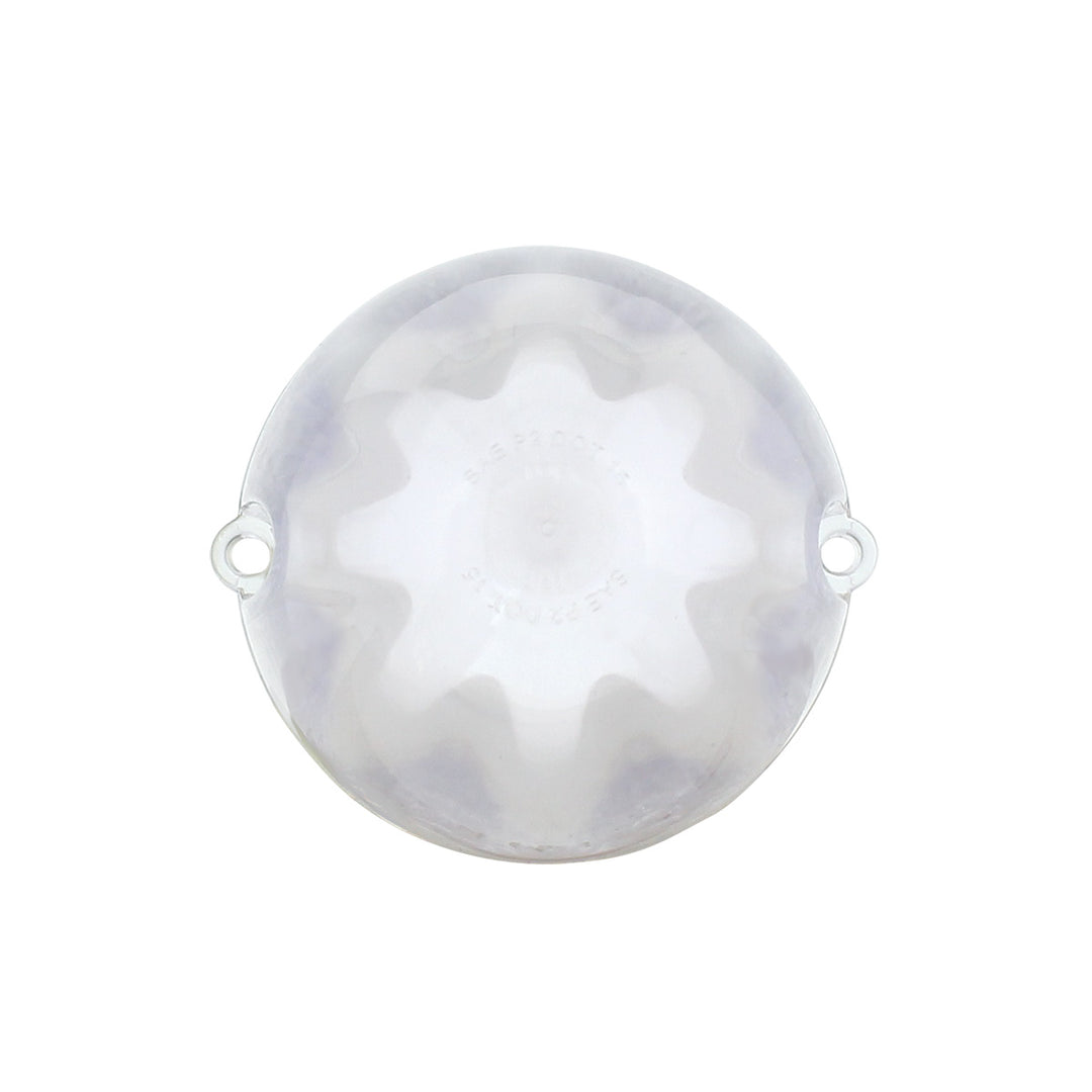 9 LED Dual Function GloLight Watermelon Grakon 1000 Style Cab Light - Amber LED/Clear Lens