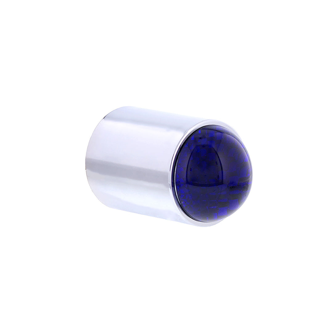 Dome Lens Bumper Guide Top With Chrome Base - Blue (2-Pack)