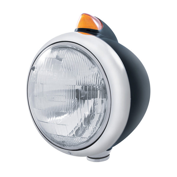 Black Guide 682-C Headlight H6024 &amp; Original Style LED Signal - Amber Lens