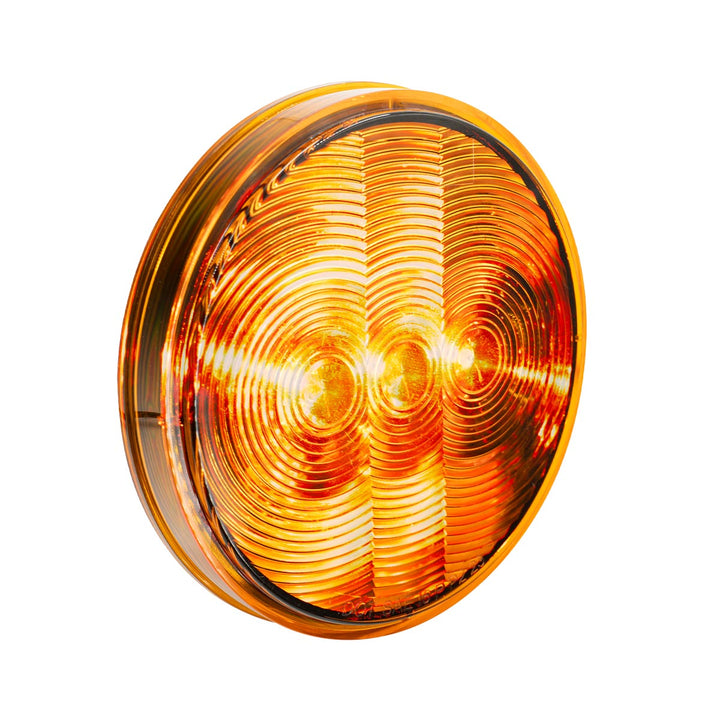 3 LED 4" Round Light(Turn Signal) - Amber LED/Amber Lens