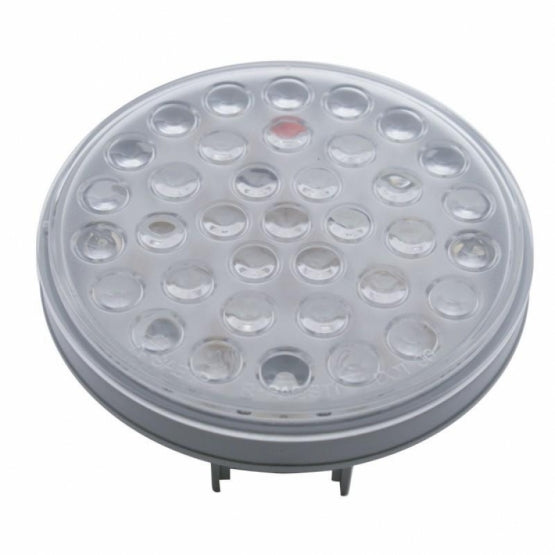 3-3/4" Bolt Pattern Chrome Spring Loaded Bar W/6 x 36 Red LED 4" Lights - Clear Lens (Pair)