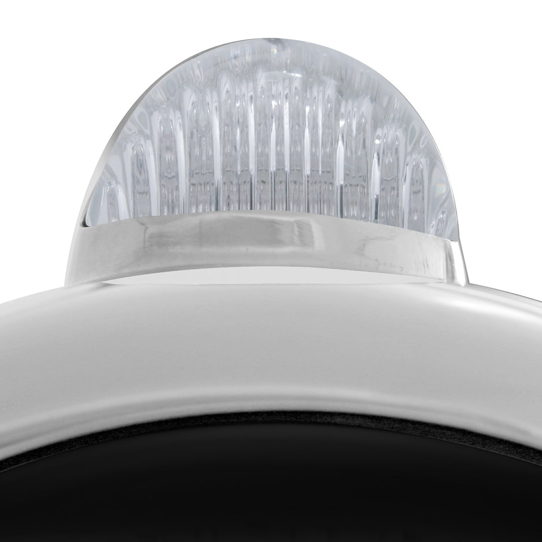 Stainless Steel Guide 682-C Headlight No Bulb With LED Signal - Clear Lens