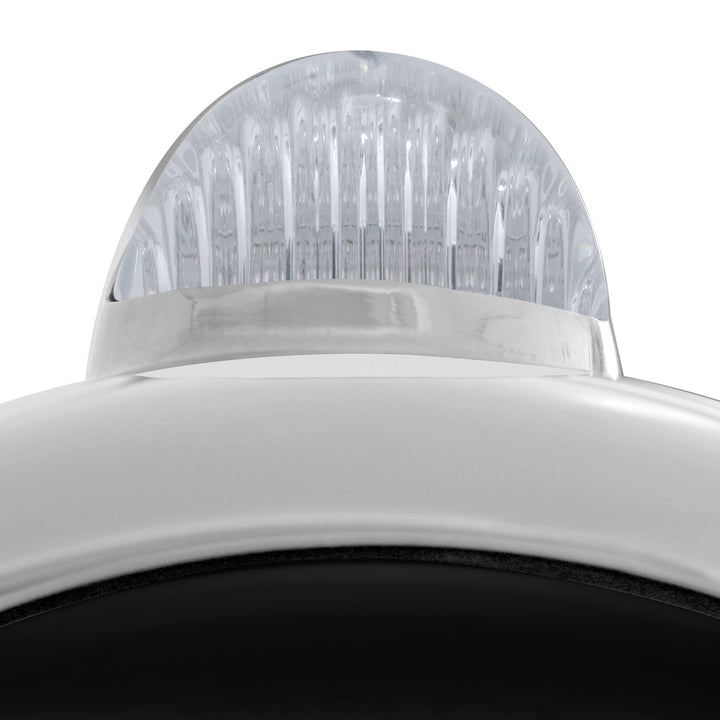 Stainless Steel Guide 682-C Headlight No Bulb With LED Signal - Clear Lens