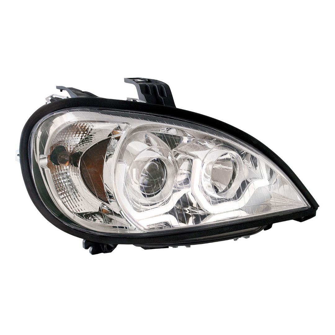 Chrome Projection Headlight With LED Position Light For 2001-2020 Freightliner Columbia - Passenger