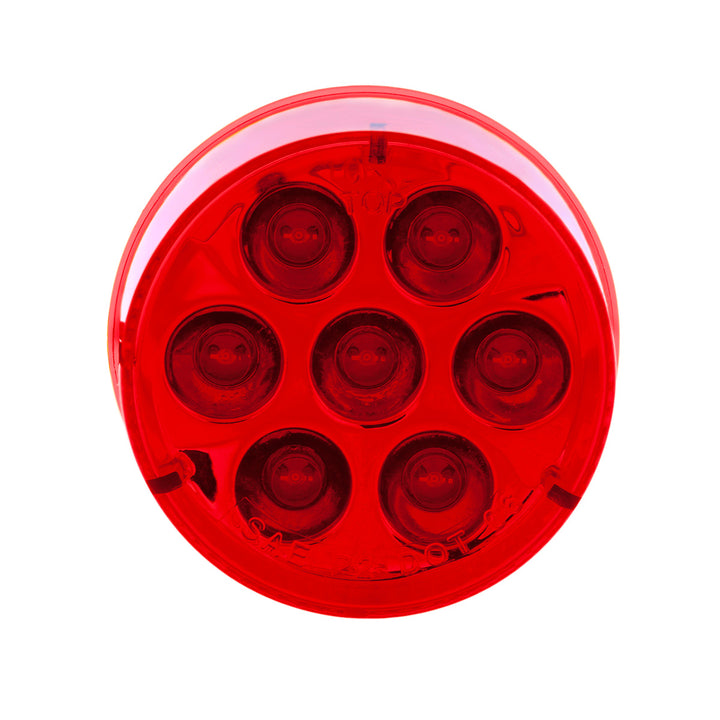 7 LED 2" Round Light (Clearance/Marker) - Red LED/Red Lens (Bulk)
