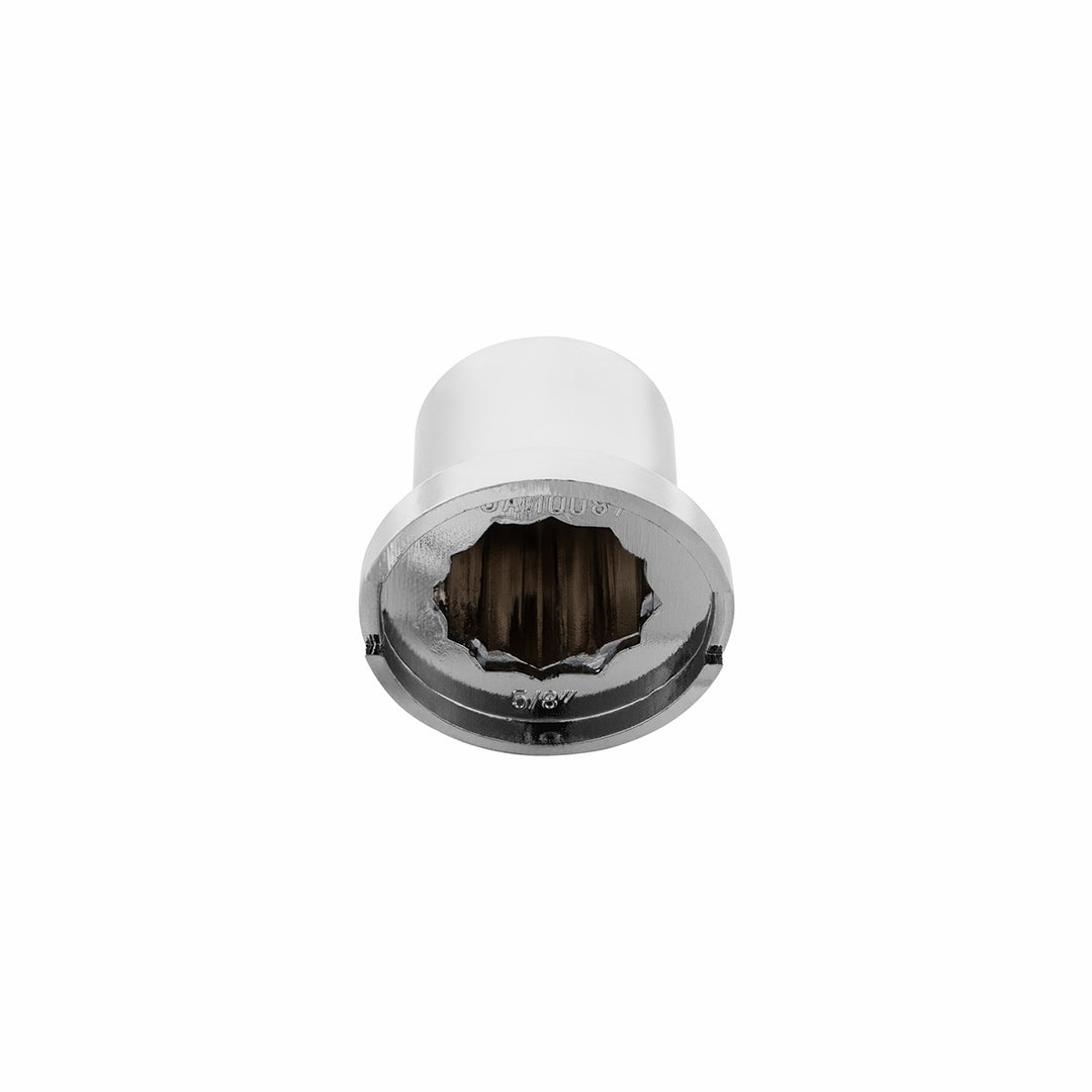 5/8" x 1-1/4" Chrome Plastic Pointed Nut Cover - Push-On