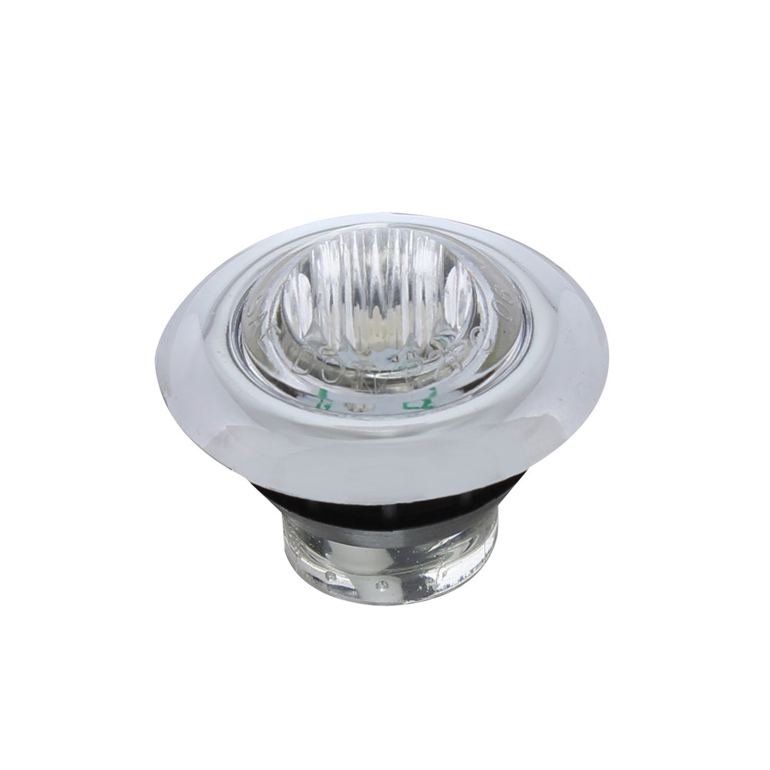 3 LED 3/4" Mini Light With Bezel (Clearance/Marker) - Blue LED/Clear Lens