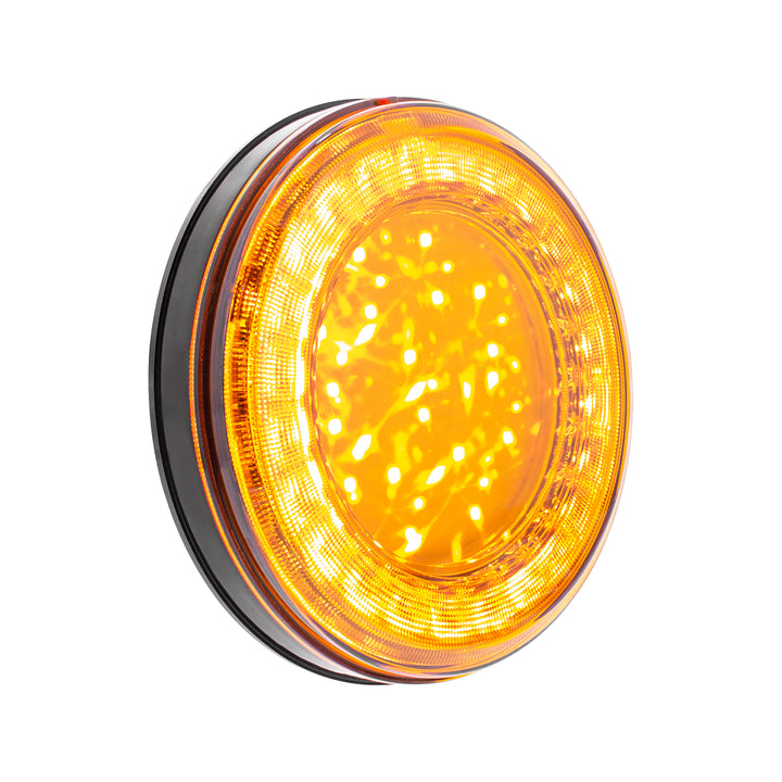 33 LED 4" Round Lumos Light S - Series (Turn Signal) - Amber LED/Clear Lens
