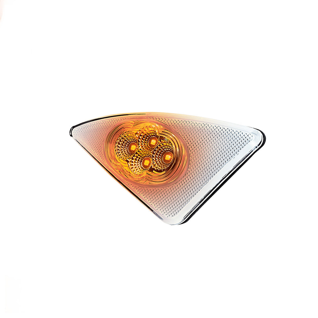 Double Fury 4 LED Fender Signal Light For 2008-2017 Kenworth T660 - Amber &amp; Green LED, Passenger