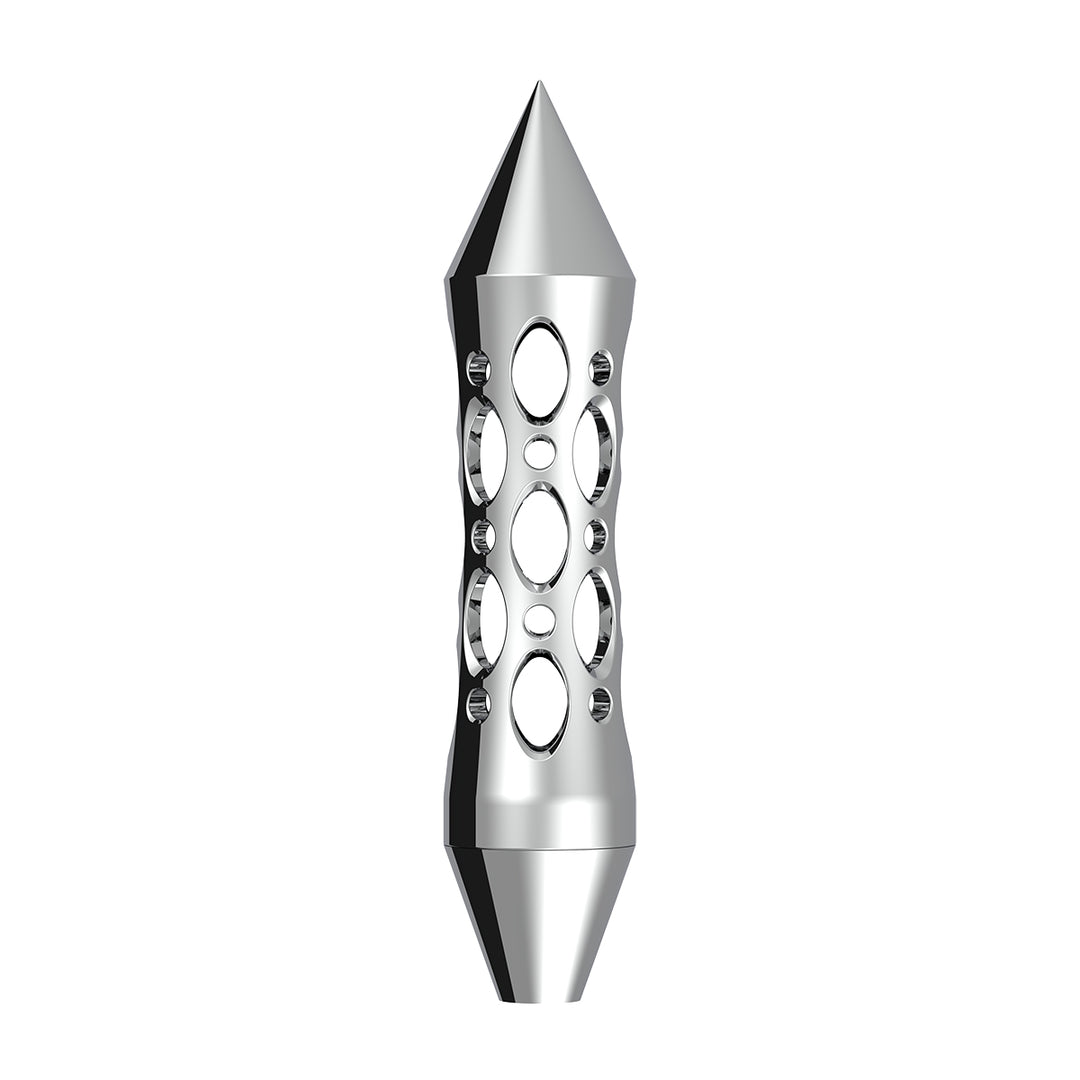 Daytona Style Spike Grip Handle With Beer Tap Adapter - Chrome