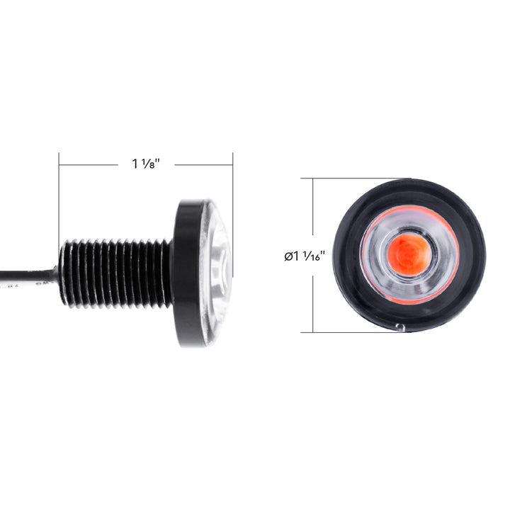 High Power LED 1" Light (Clearance/Marker) - Purple LED/Clear Lens