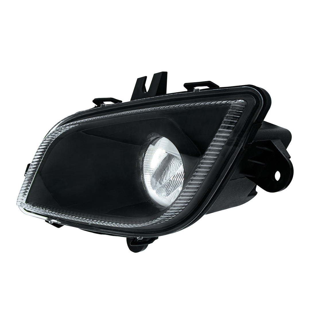 Black Single LED Fog Light For 2018-2024 Freightliner Cascadia - Driver - Competition Series