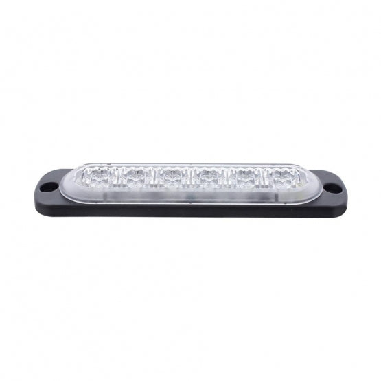 6 High Power LED Super Thin Directional Warning Light - White LED (Bulk)