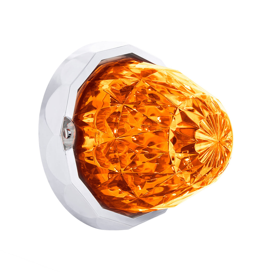 Double Fury 19 LED Dual Function Crystal Watermelon Light Kit With Bezel - Amber &amp; White LED/Clear Lens