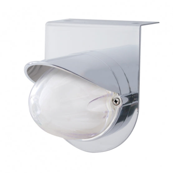 Stainless Light Bracket With 9 LED Dual Function Watermelon GloLight &amp; Visor - Amber LED/Clear Lens