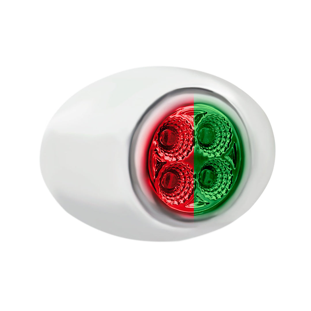 4 LED Double Fury Light (Clearance/Marker) - Red &amp; Green LED/Clear Lens